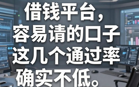 揭秘借钱平台容易申请的口子，这几个通过率确实不低