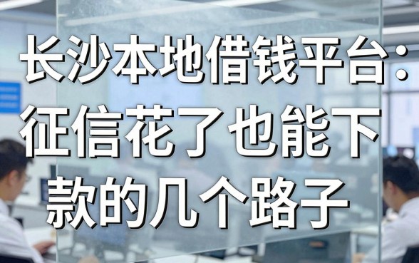 长沙本地借钱平台实测：征信花了也能下款的几个路子