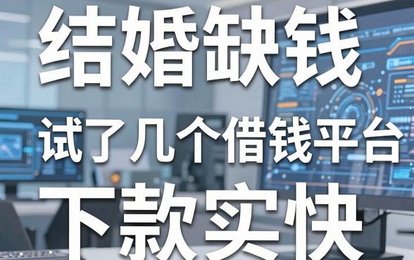 结婚缺钱试了几个借钱平台，这几个下款确实快