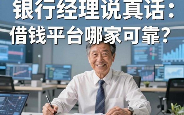 银行经理说真话：借钱平台哪家可靠？别被广告忽悠了