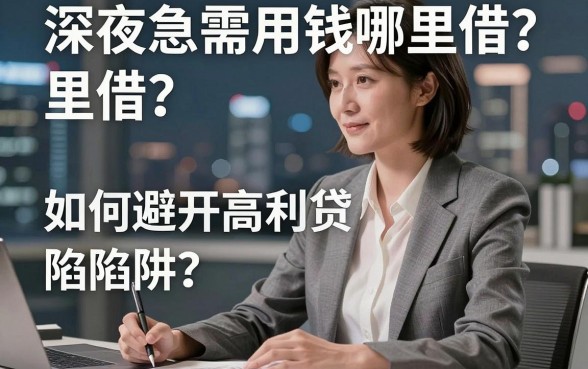 深夜急需用钱哪里借？如何避开高利贷陷阱？靠谱的网借钱平台怎么选？
