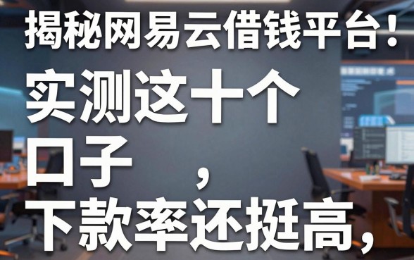 揭秘网易云借钱平台：实测这十个口子下款率还挺高