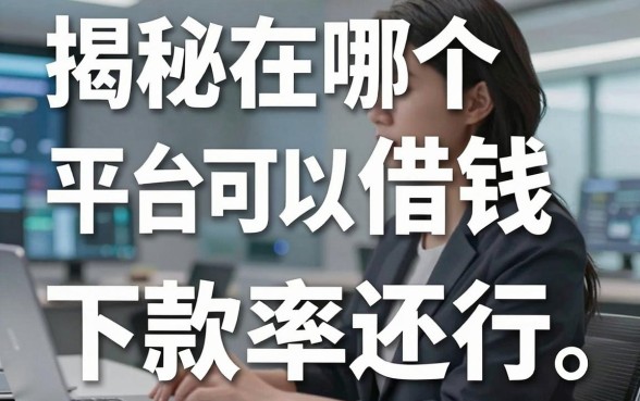 揭秘在哪个平台可以借钱，实测这几个下款率还行