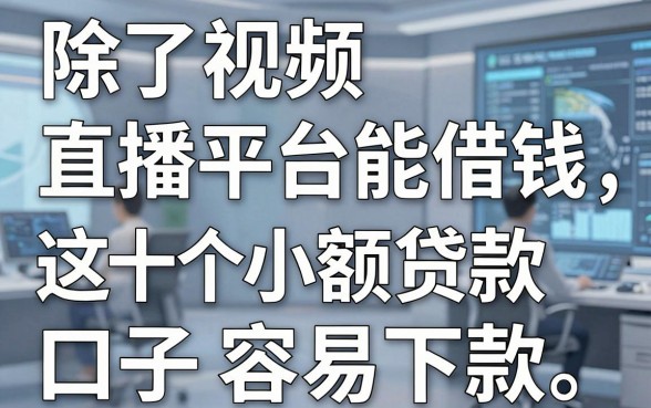 除了刷视频直播平台能借钱，这十个小额贷款口子也容易下款