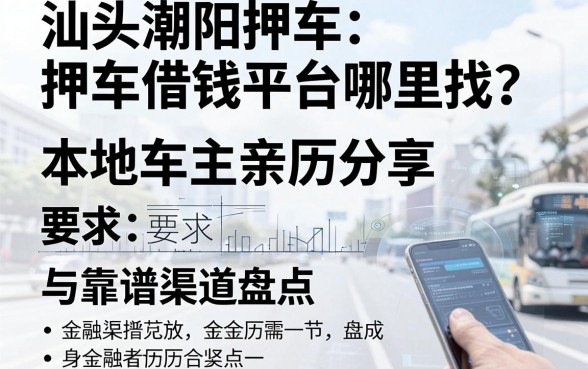 汕头潮阳押车借钱平台哪里找？本地车主亲历分享与靠谱渠道盘点