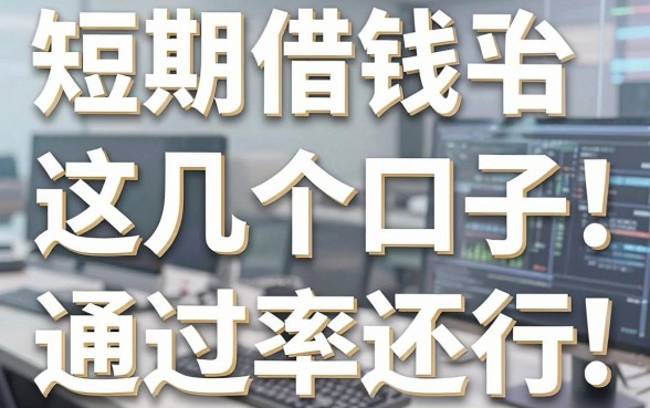 短期借钱平台黑户实测：这几个口子近期通过率还行