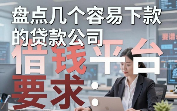 盘点几个容易下款的贷款公司借钱平台，亲测这几个渠道靠谱
