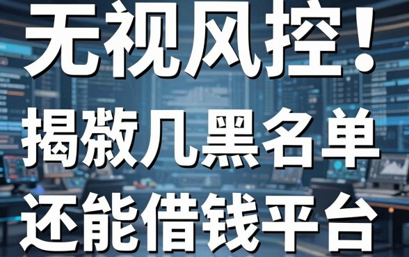 无视风控！揭秘几个黑名单还能借钱平台