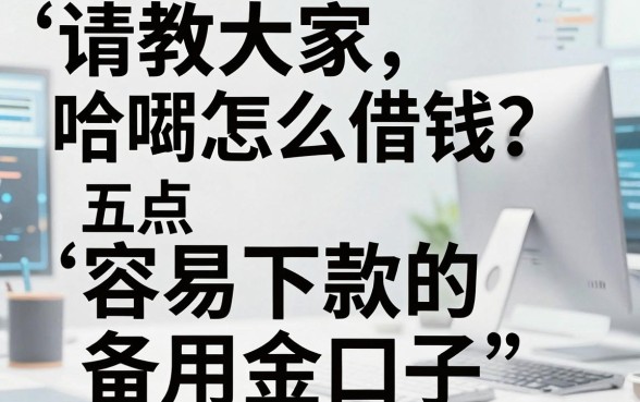 请教大家哈啰怎么借钱？盘点五个容易下款的备用金口子