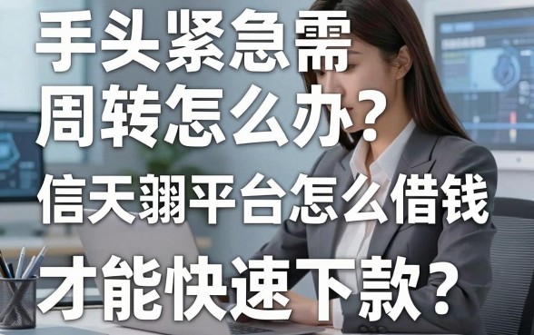 手头紧急需周转怎么办？信天翁平台怎么借钱才能快速下款？靠谱渠道大盘点