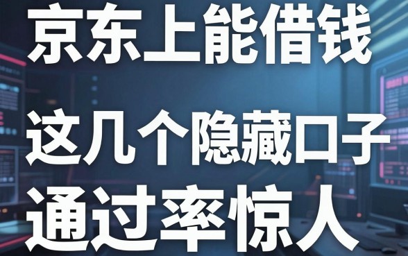 揭秘京东上能借钱的平台，这几个隐藏口子通过率惊人