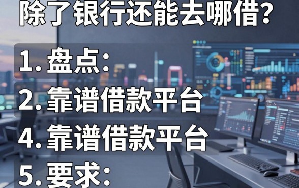 除了银行还能去哪借？盘点五个靠谱借款平台