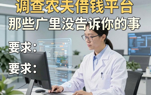 调查农夫借钱平台：那些广告里没告诉你的事