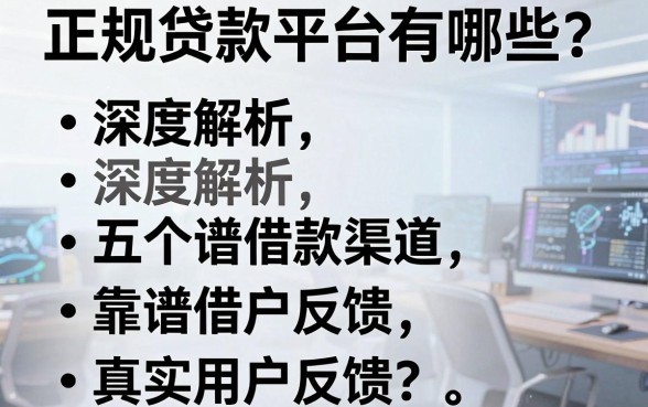 正规贷款平台有哪些？深度解析五个靠谱借款渠道及真实用户反馈