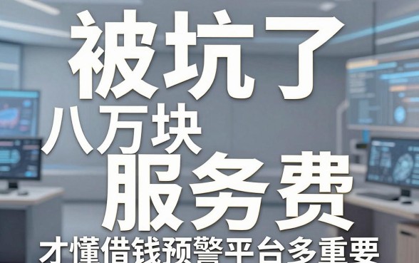 被坑了八万块服务费，才懂借钱预警平台多重要