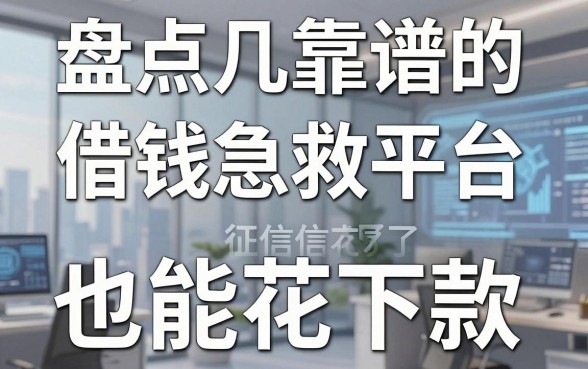 盘点几个靠谱的借钱急救平台，征信花了也能下款
