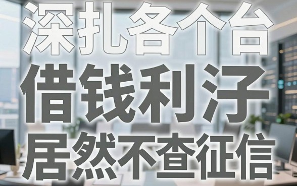 深扒各个平台借钱利润，这五个口子居然不查征信