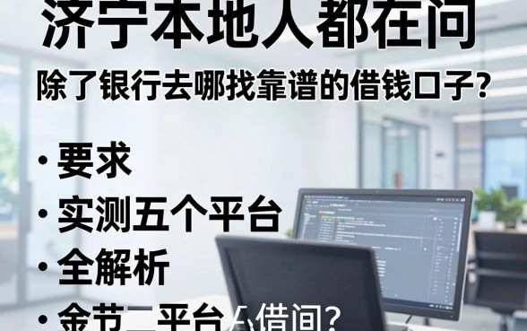 济宁本地人都在问：除了银行去哪找靠谱的借钱口子？实测五个平台全解析