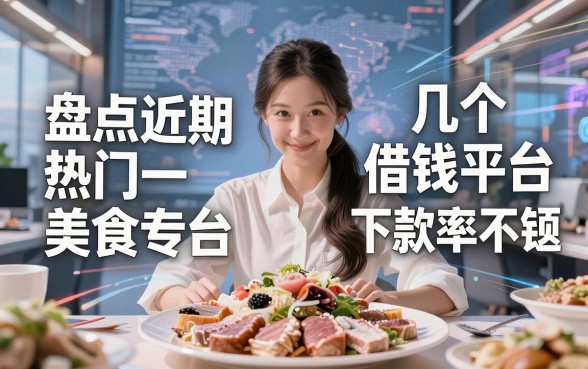 盘点近期热门借钱平台美食专题，这几个下款率不错