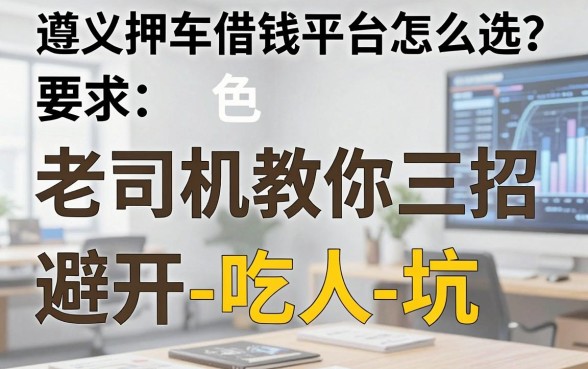 遵义押车借钱平台怎么选？老司机教你三招避开-吃人-坑