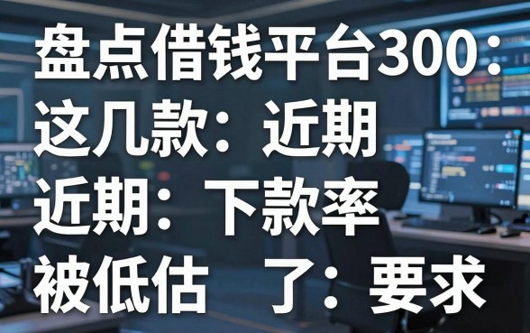 盘点借钱平台300：这几款近期下款率被低估了