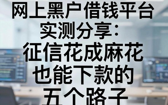 网上黑户借钱平台实测分享：征信花成麻花也能下款的五个路子