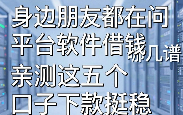 身边朋友都在问平台软件借钱哪几家靠谱，亲测这五个口子下款挺稳