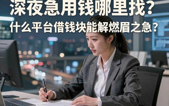 深夜急用钱哪里找？什么平台借钱块能解燃眉之急？这几个靠谱口子值得收藏