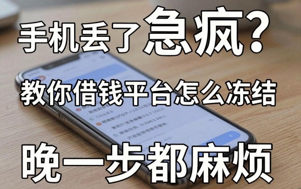 手机丢了急疯？教你借钱平台怎么冻结，晚一步都麻烦