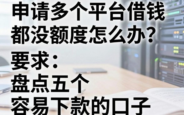 申请多个平台借钱都没额度怎么办？盘点五个容易下款的口子
