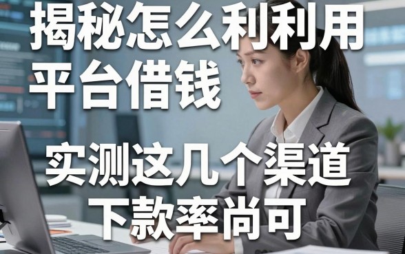 揭秘怎么利用平台借钱，实测这几个渠道下款率尚可