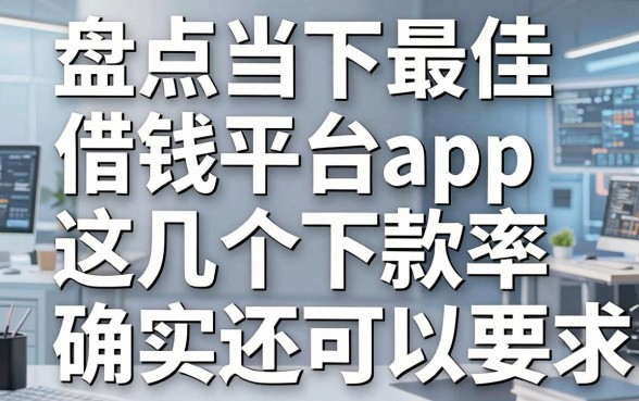 盘点当下最佳借钱平台app，这几个下款率确实还可以