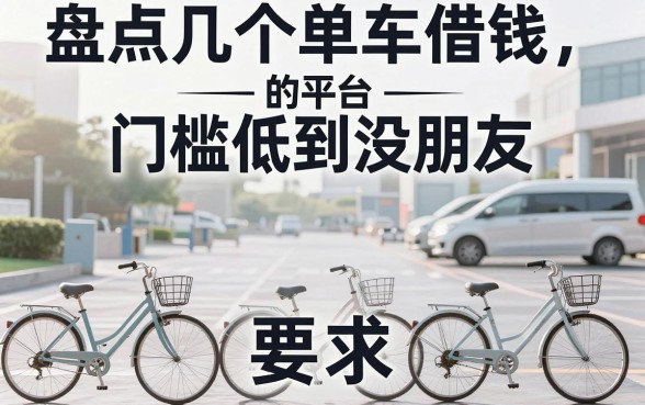 盘点几个单车借钱的平台，门槛低到没朋友
