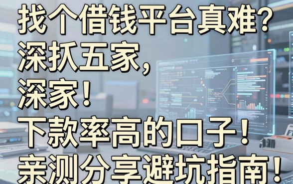 找个借钱平台真难？深扒五家下款率高的口子，亲测分享避坑指南