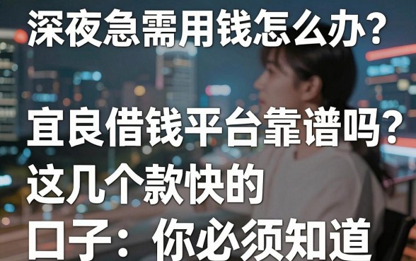 深夜急需用钱怎么办？宜良借钱平台靠谱吗？这几个放款快的口子你必须知道