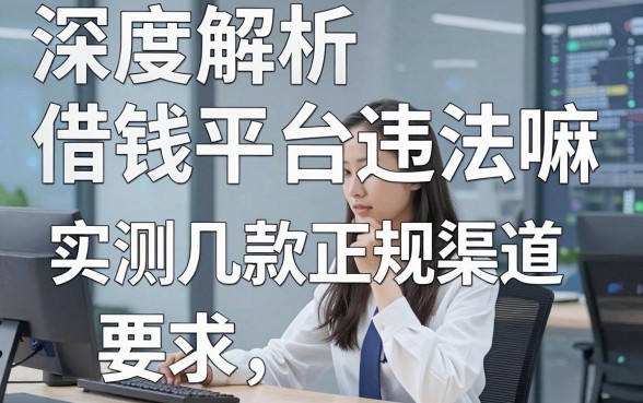 深度解析借钱平台违法嘛，实测这几款正规渠道