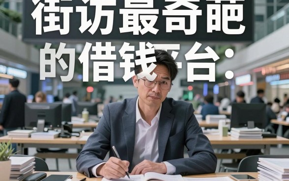 街访最奇葩的借钱平台：那些年我见过的离谱借款套路