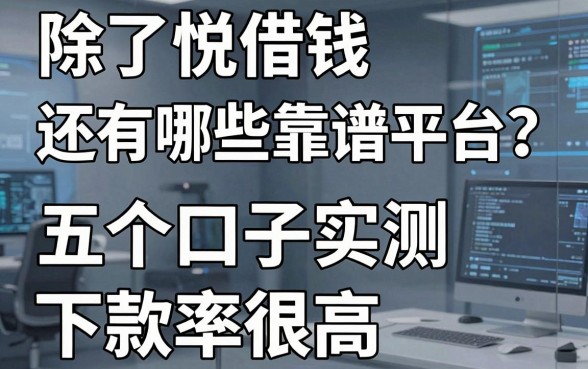 除了悦借钱还有哪些靠谱平台？这五个口子实测下款率很高