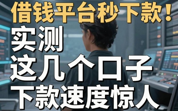 揭秘借钱平台秒下款：实测这几个口子下款速度惊人