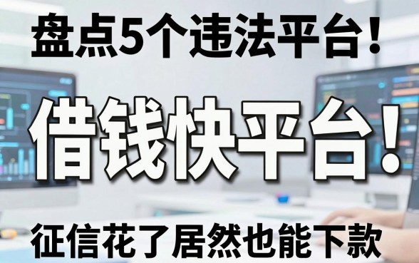 盘点5个借钱快违法平台，征信花了居然也能下款？