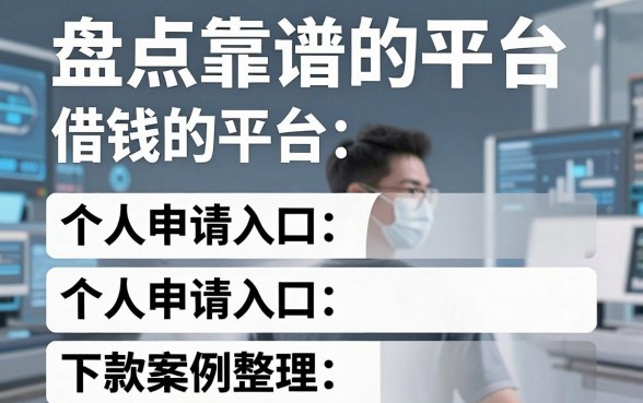 盘点五个靠谱的借钱平台个人申请入口，下款案例整理