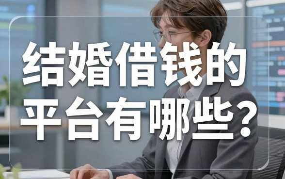 结婚借钱的平台有哪些？曾经被坑惨的我告诉你真相