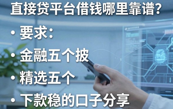直接贷平台借钱哪里靠谱？精选五个下款稳的口子分享