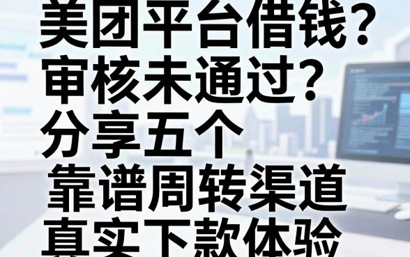 美团平台借钱审核未通过？分享五个靠谱周转渠道及真实下款体验