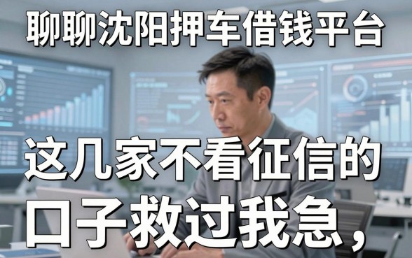 聊聊沈阳押车借钱平台,这几家不看征信的口子救过我的急