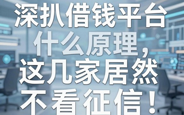 深扒借钱平台什么原理,这几家居然真的不看征信?