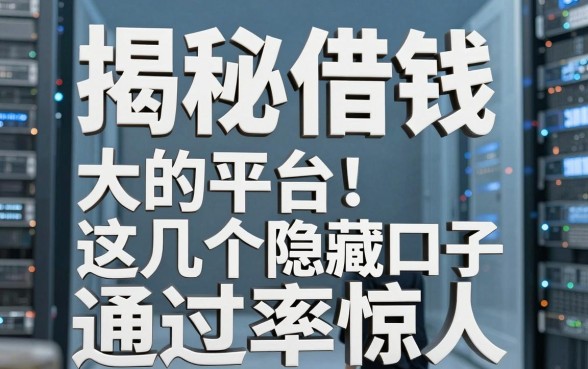 揭秘借钱大的平台：这几个隐藏口子通过率惊人