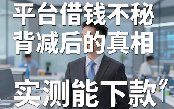 揭秘平台借钱不减息背后的真相，这几款实测能下款