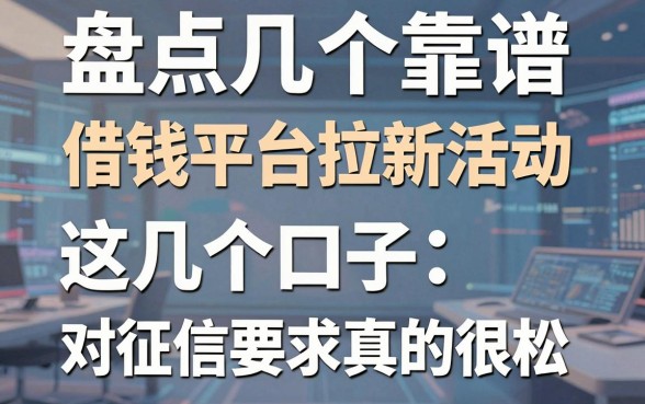 盘点几个靠谱的借钱平台拉新活动，这几个口子对征信要求真的很松