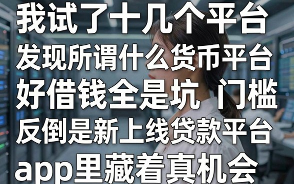 我试了十几个平台，发现所谓什么货币平台好借钱全是坑，反倒是新上线贷款平台门槛低app里藏着真机会